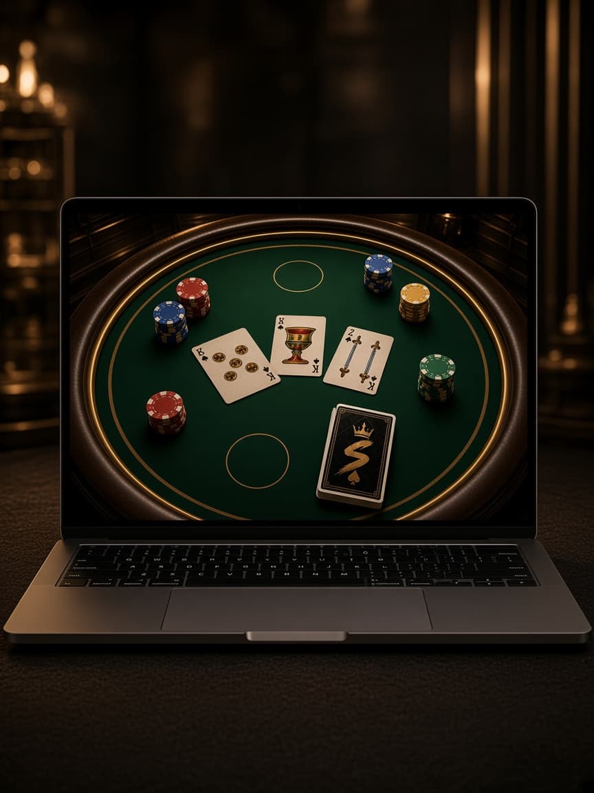 Laptop showing a Scipio Games table
